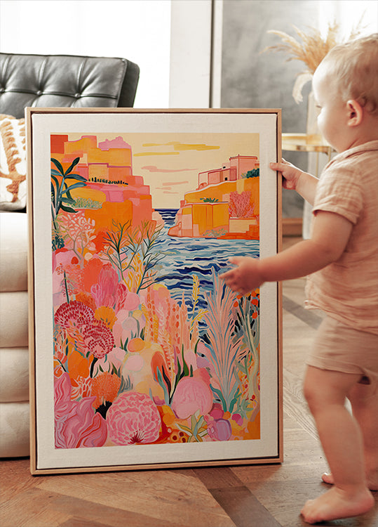 Colorful Canyon Garden and Sea Plakat - Posterbox.dk