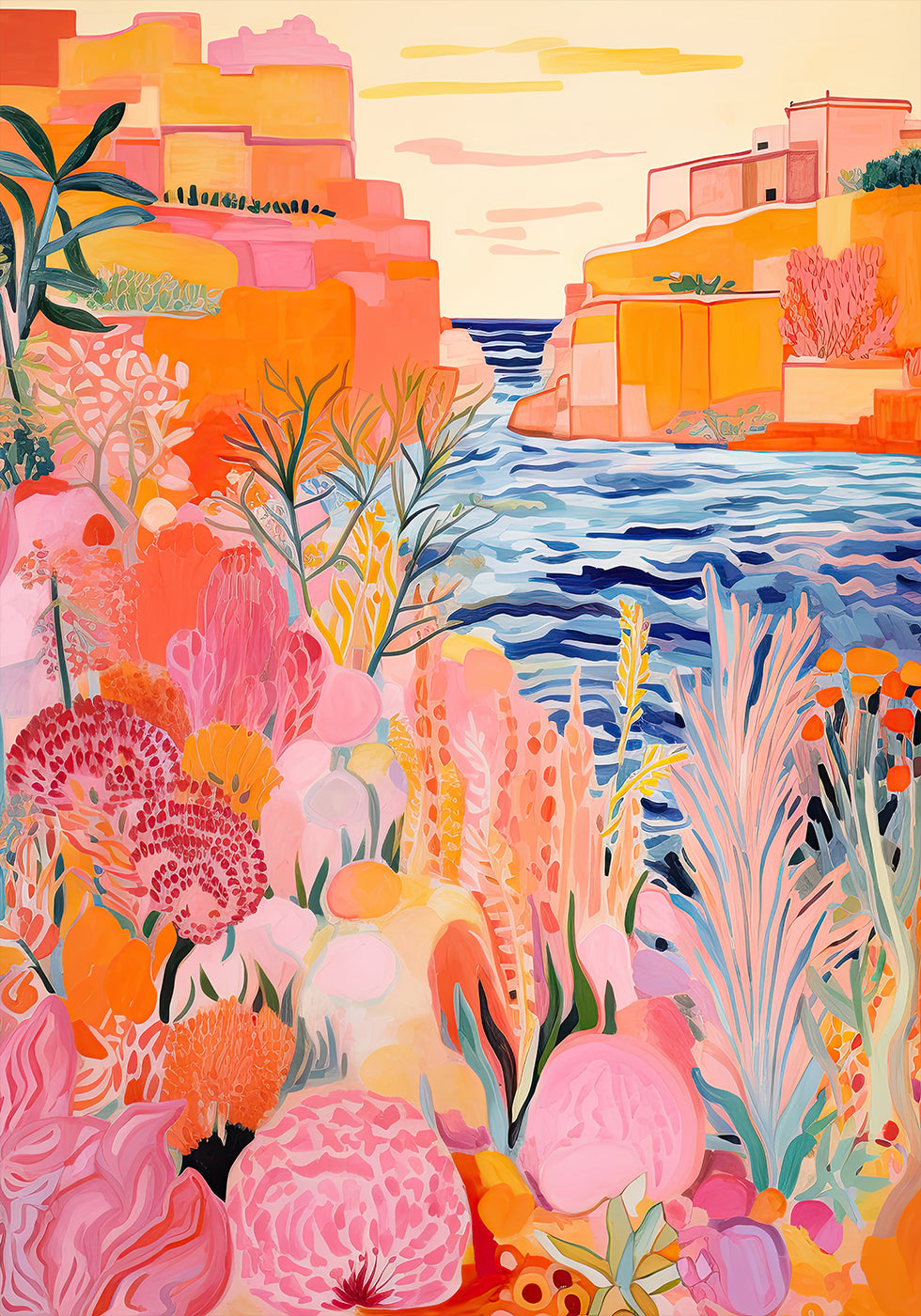 Colorful Canyon Garden and Sea Plakat - Posterbox.dk