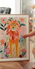 Colorful Lion In Bloom Plakat - Posterbox.dk
