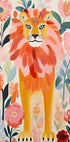 Colorful Lion In Bloom Plakat - Posterbox.dk
