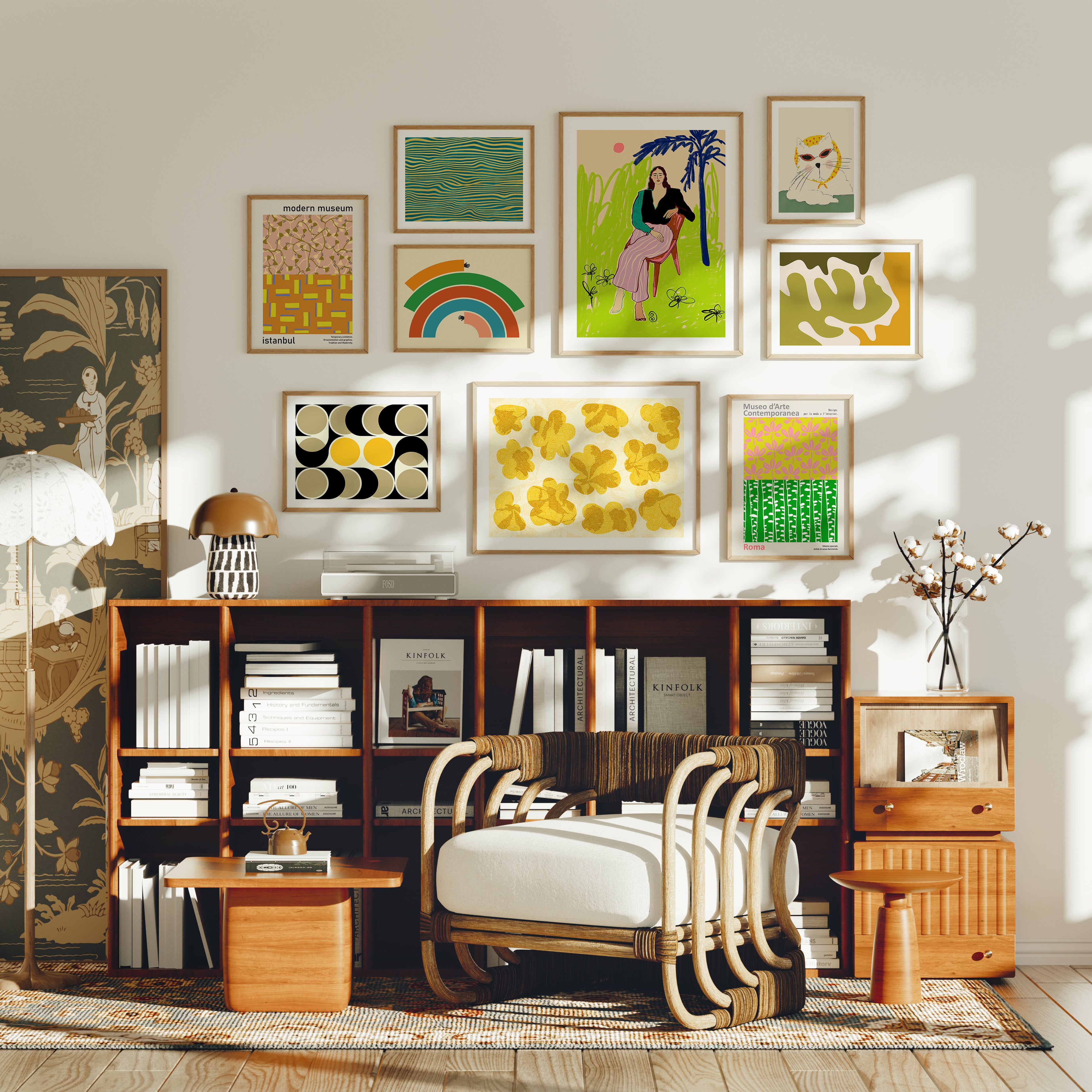 Colorful Modern Gallery Wall Set Plakat - Posterbox