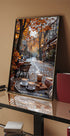 Cozy Autumn Café Scene Plakat - Posterbox.dk