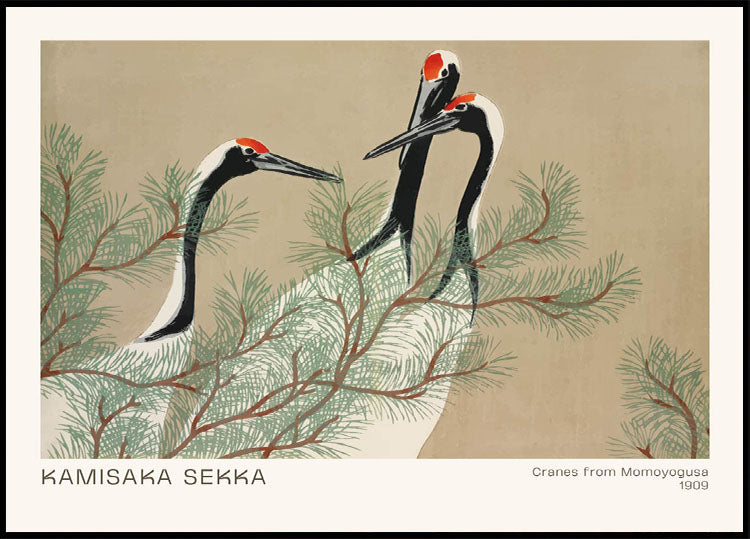 Cranes by Kamisaka Sekka Plakat - Posterbox.dk