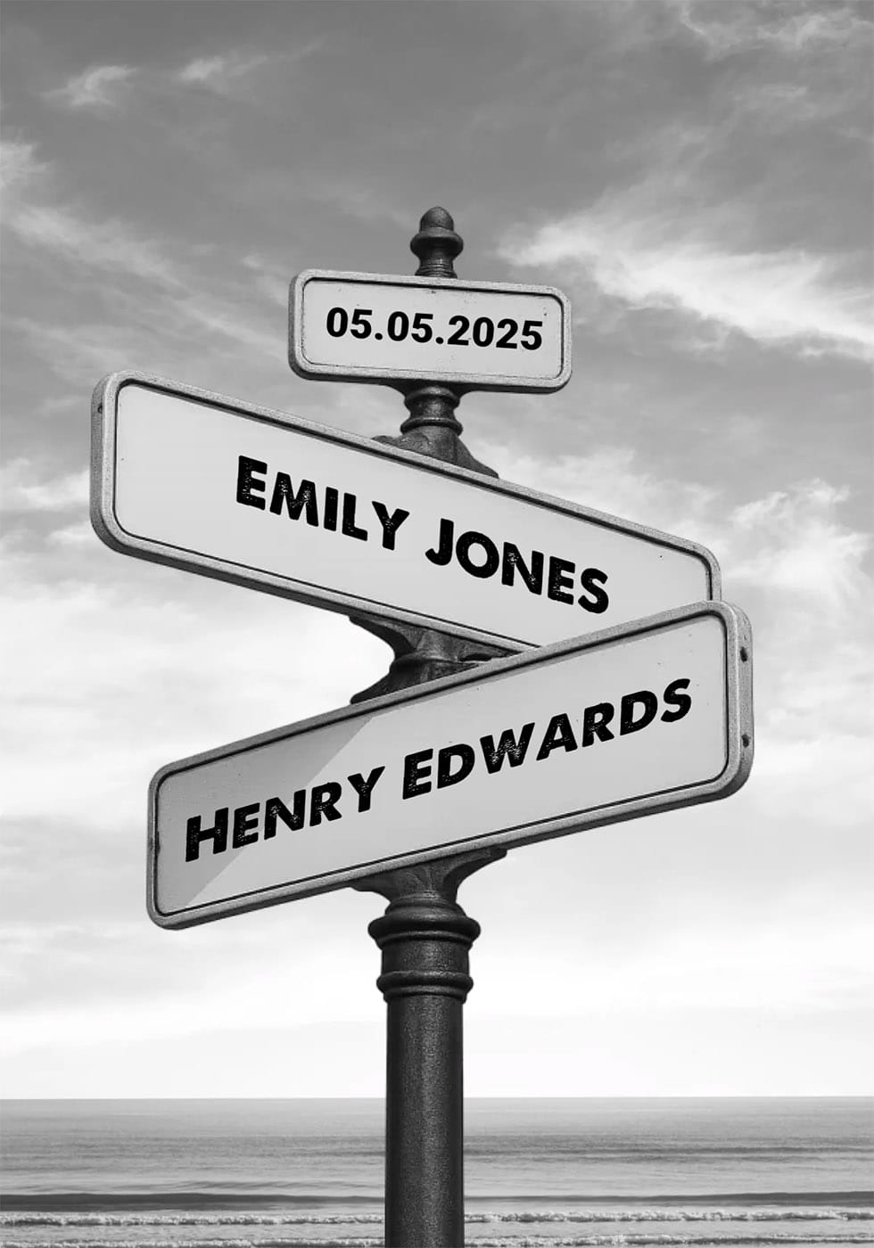 Crossroads of Love, Personalized Signpost Plakat - Posterbox.dk