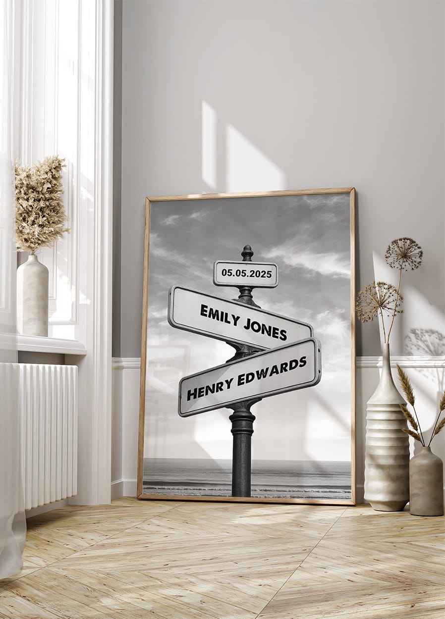 Crossroads of Love, Personalized Signpost Plakat - Posterbox.dk