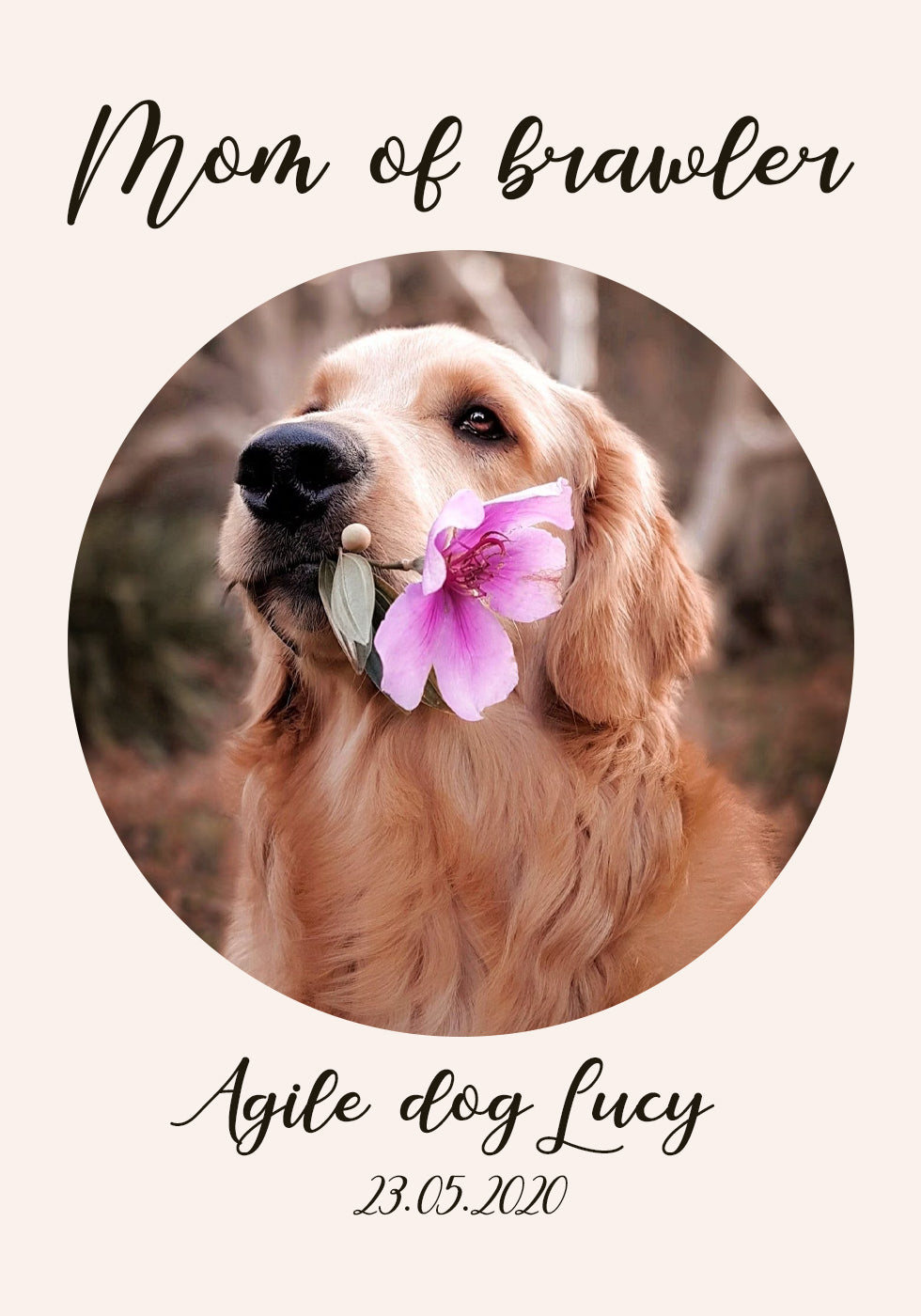 Custom Dog Portrait Plakat - Posterbox.dk