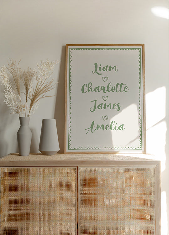 Custom Family Name Plakat - Posterbox.dk