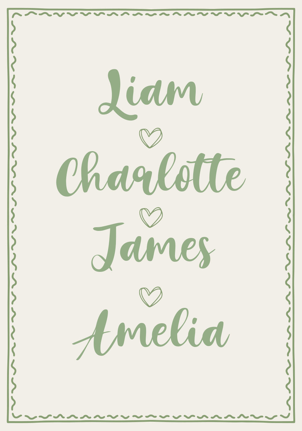 Custom Family Name Plakat - Posterbox.dk