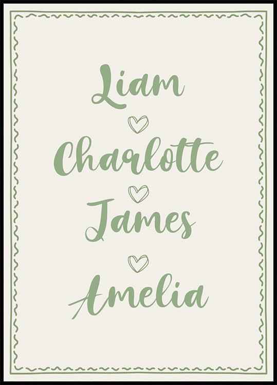 Custom Family Name Plakat - Posterbox.dk
