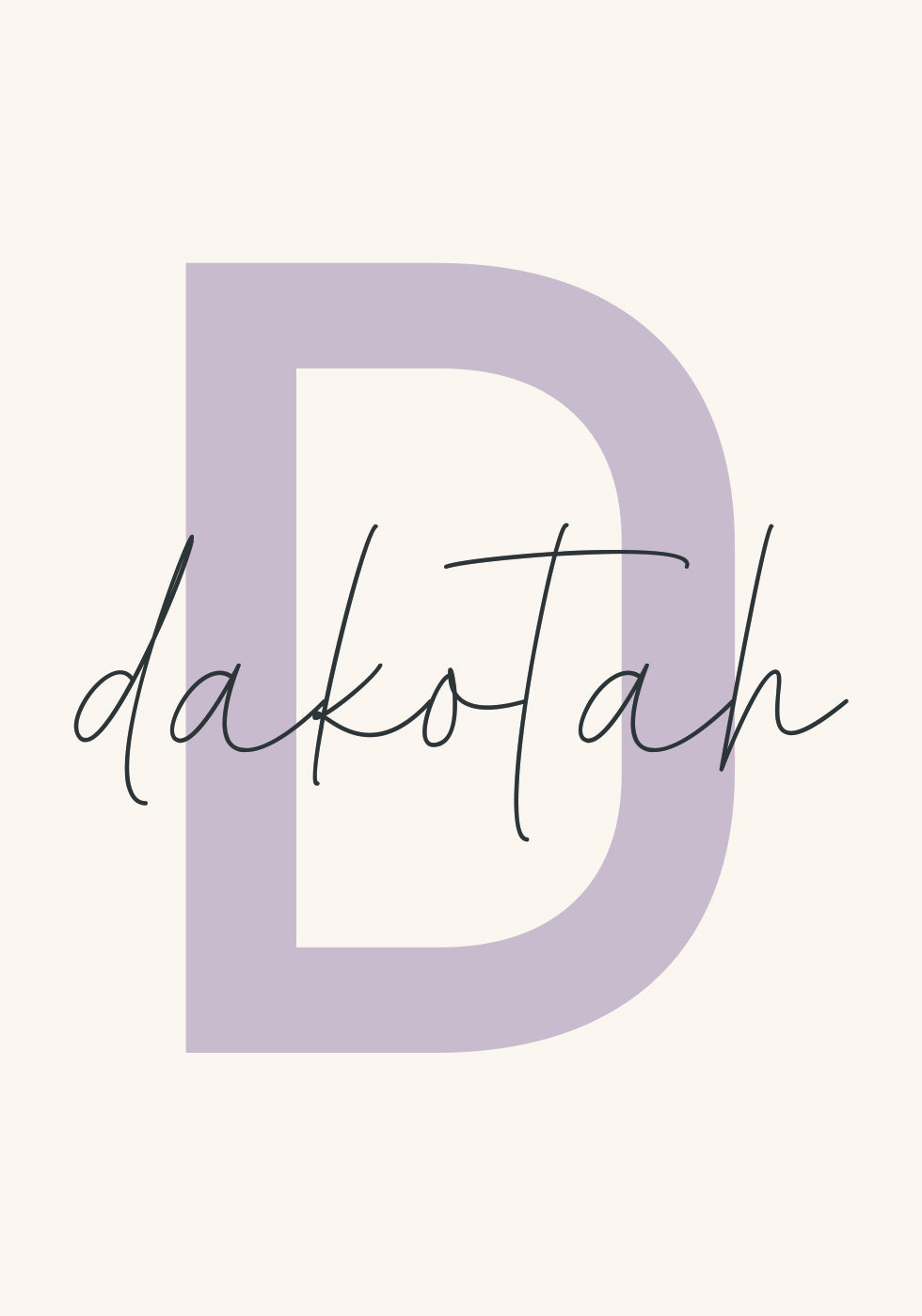 Custom Initial Name Plakat - Posterbox.dk