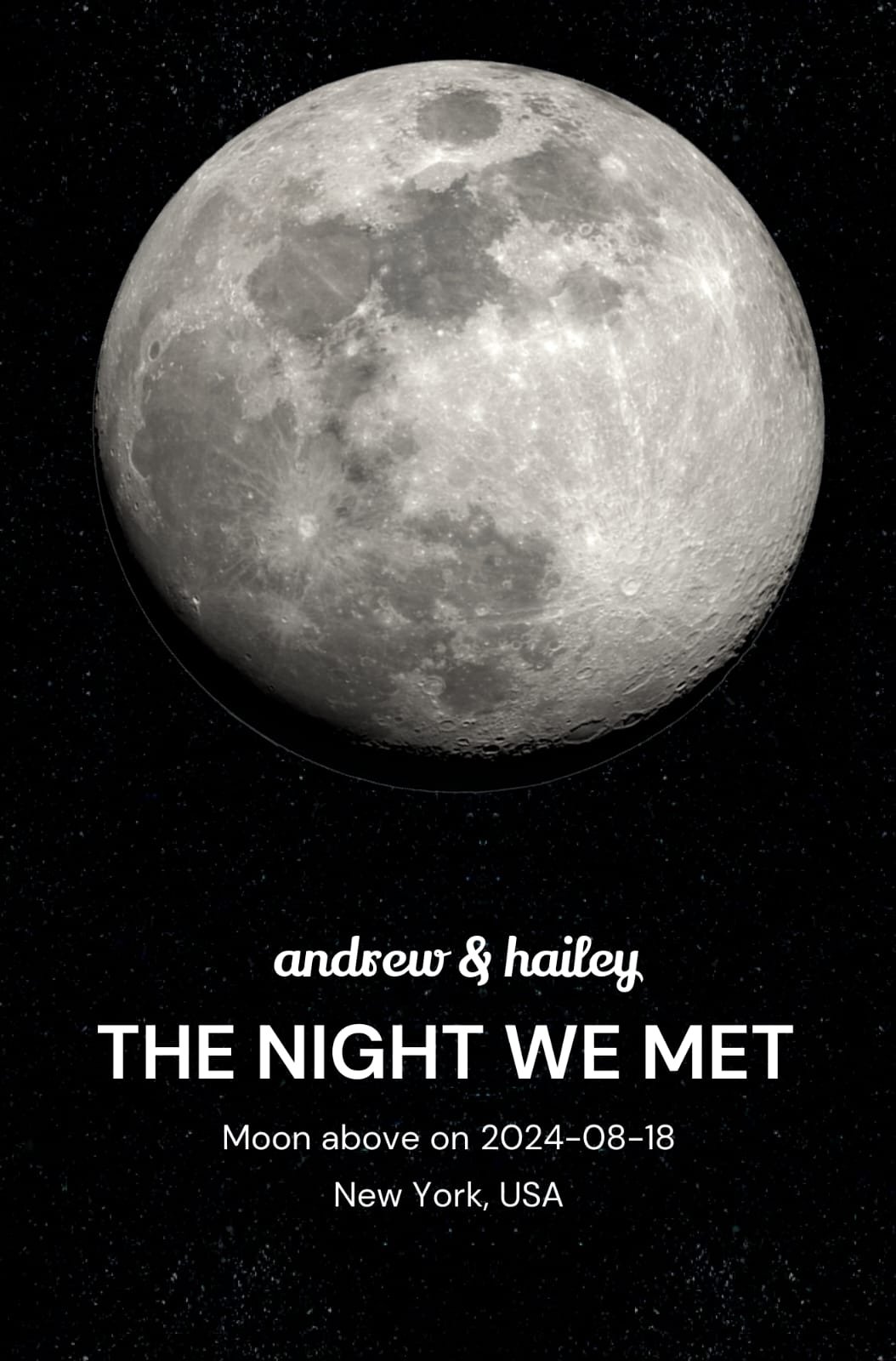 Custom Moon Phase Plakat - Posterbox.dk