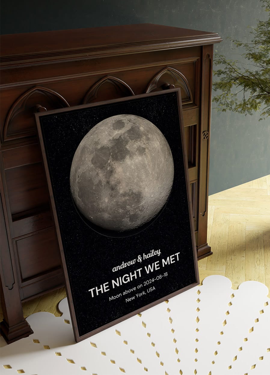 Custom Moon Phase Plakat - Posterbox.dk