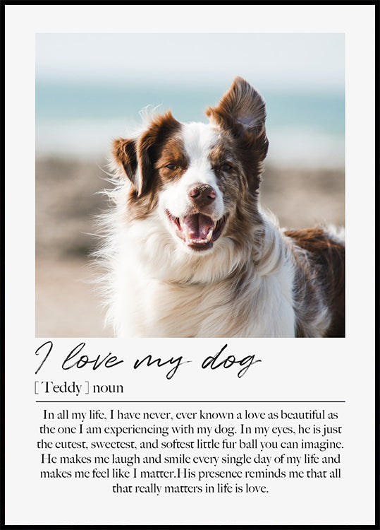 Custom Pet Portrait Plakat - Posterbox.dk