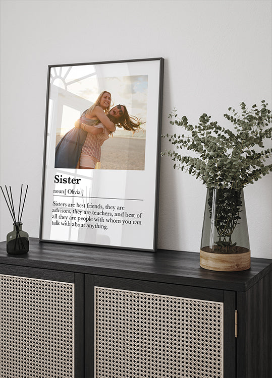 Custom Sister Definition Plakat - Posterbox.dk
