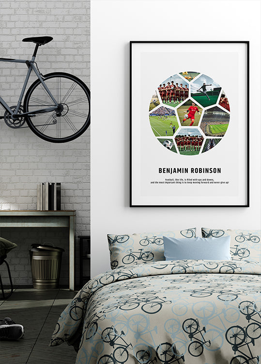 Custom Soccer Photo Collage Plakat - Posterbox.dk