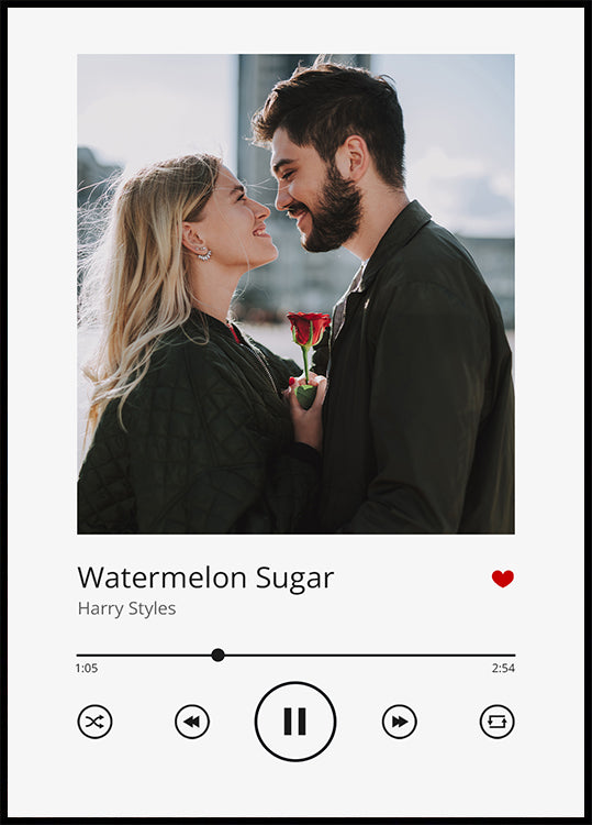 Custom Song Plaque Plakat - Posterbox.dk