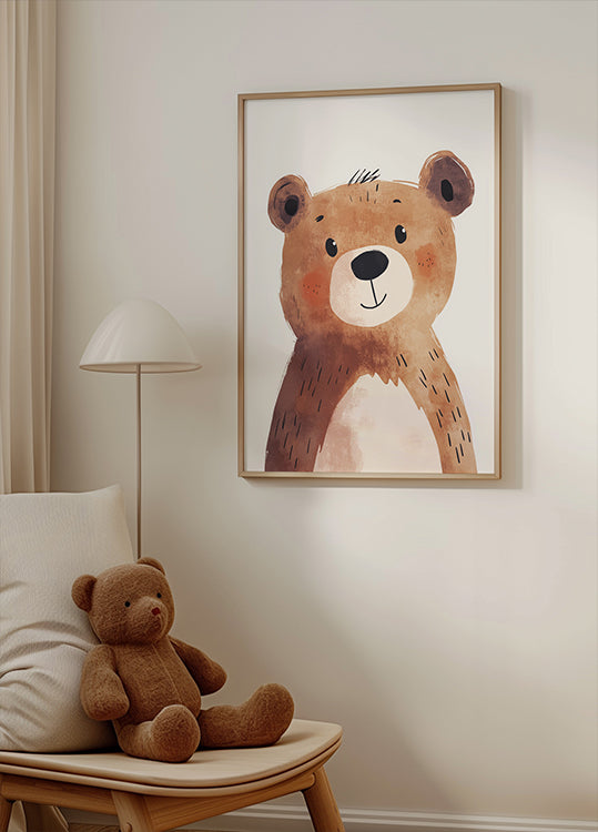 Cute Bear Plakat - Posterbox.dk