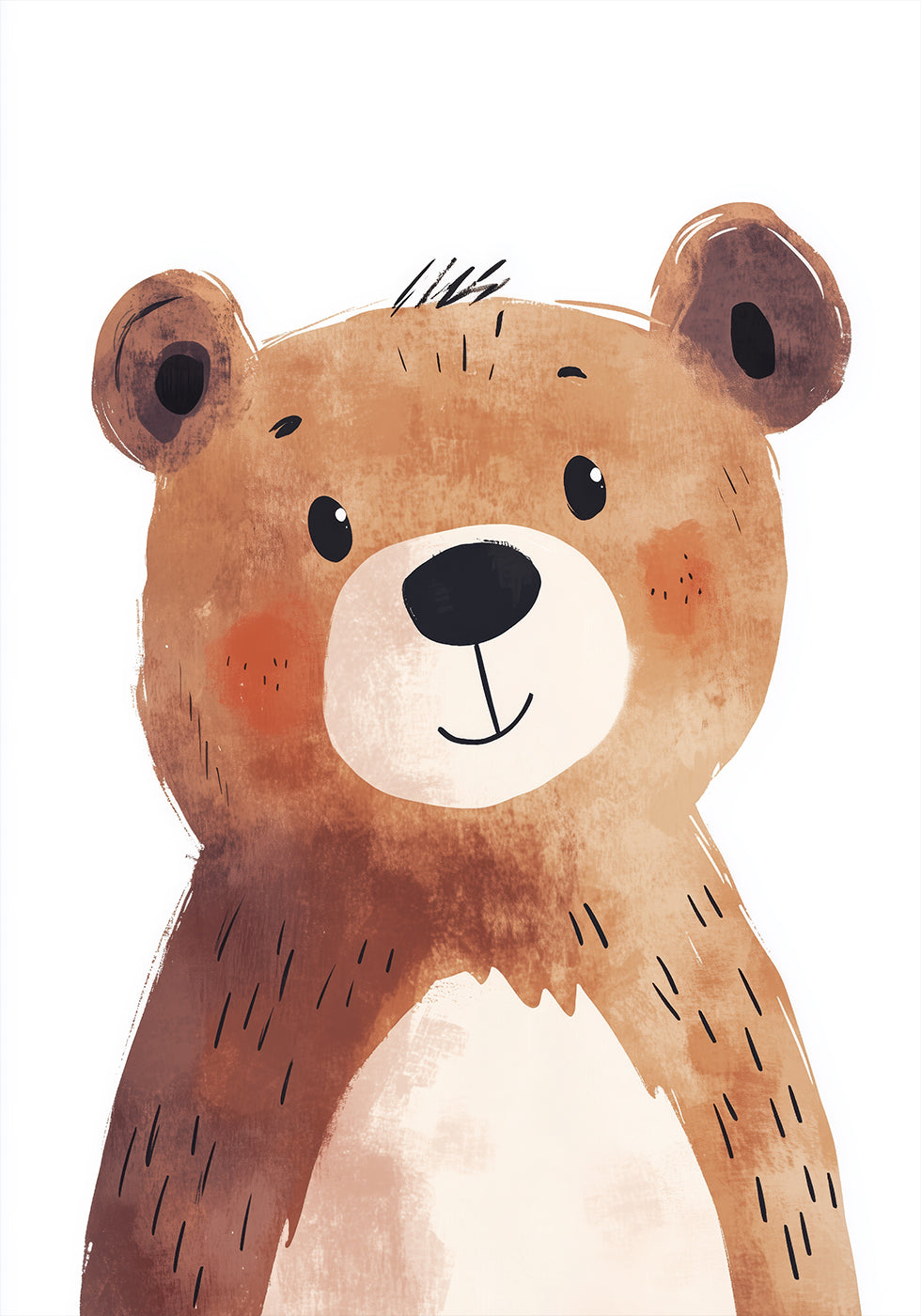 Cute Bear Plakat - Posterbox.dk