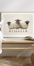 Cute Black-Faced Sheep Trio Plakat - Posterbox.dk