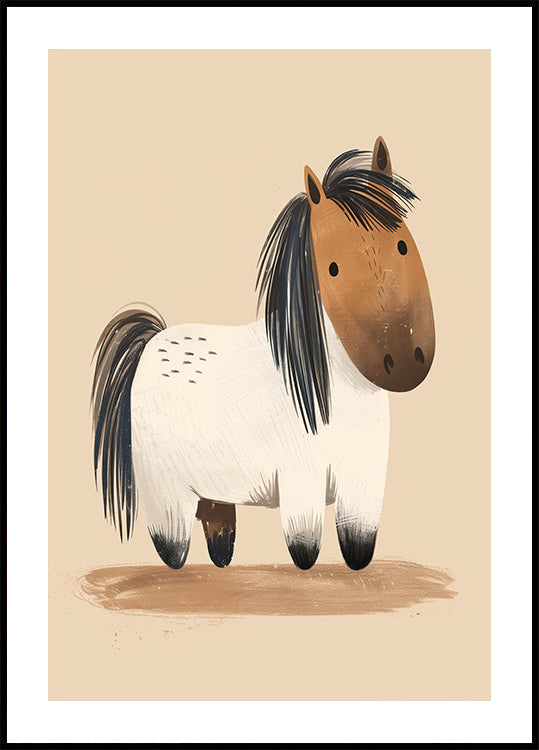 Cute Chubby Pony Plakat - Posterbox.dk