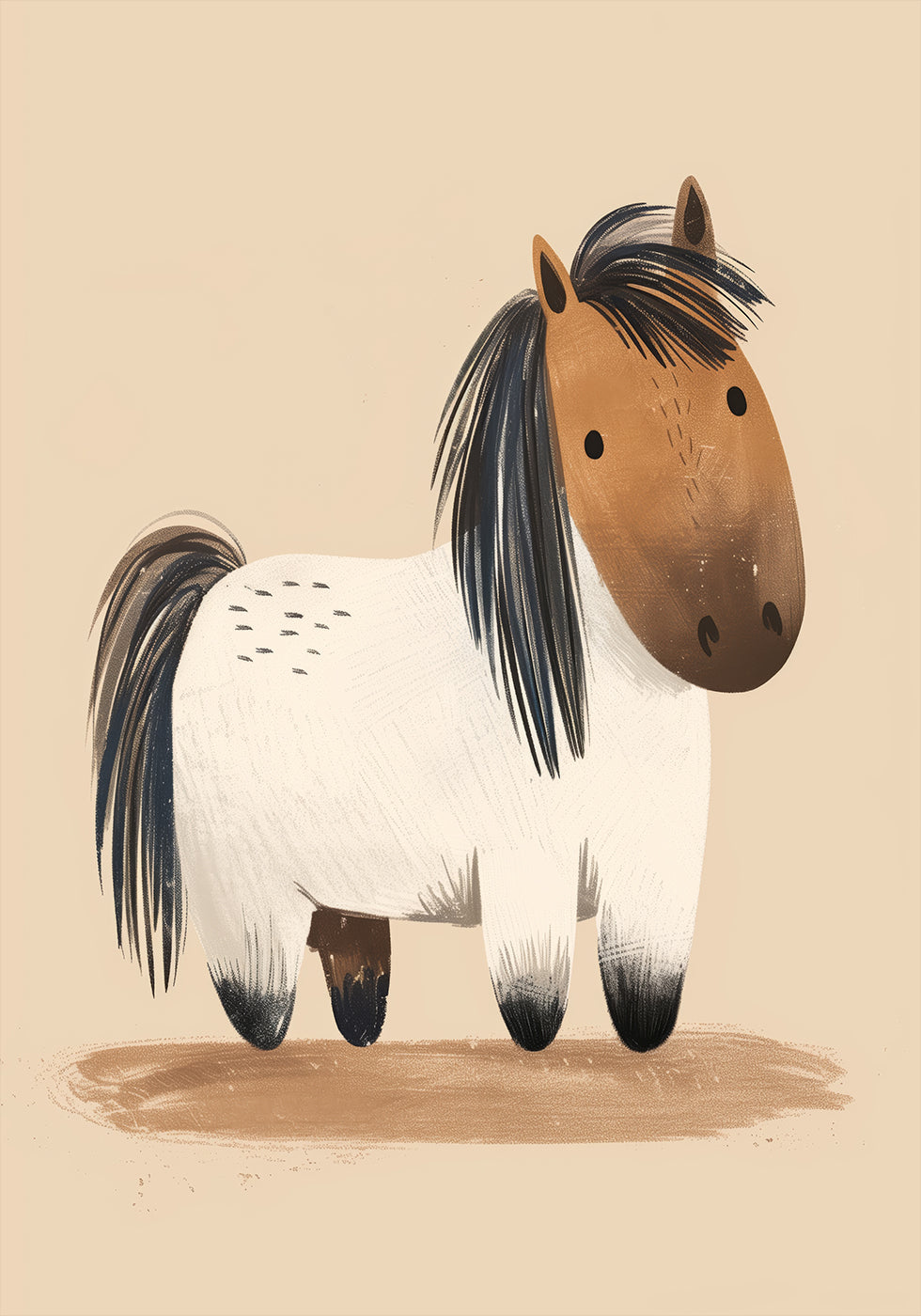 Cute Chubby Pony Plakat - Posterbox.dk