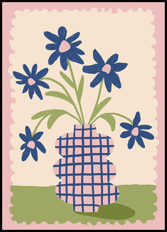 Cute Flowers in a Vase Plakat - Posterbox.dk