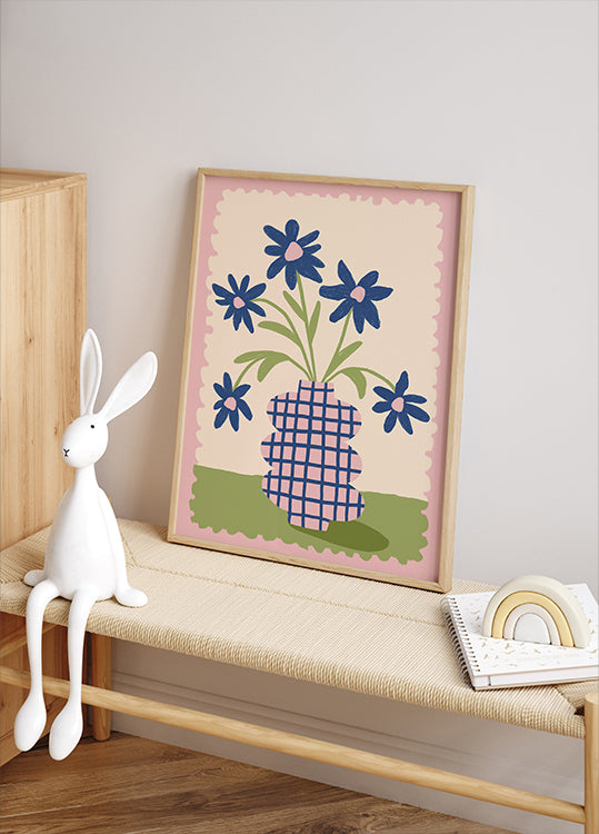 Cute Flowers in a Vase Plakat - Posterbox.dk