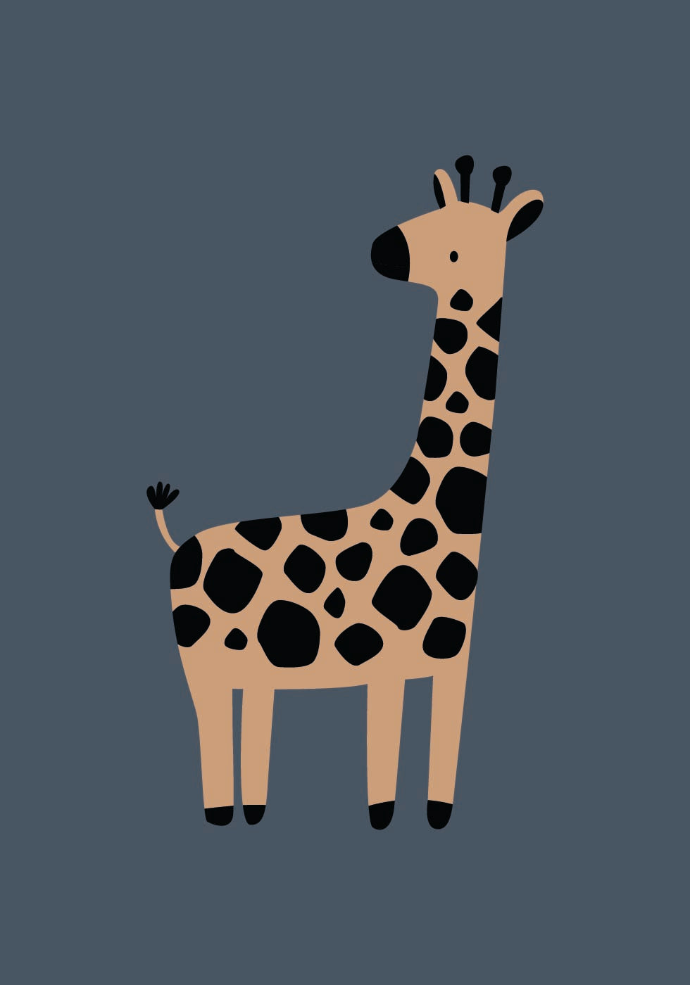 Cute Giraffe Ilustration Plakat - Posterbox.dk