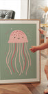 Cute Jellyfish Illustration Plakat - Posterbox.dk