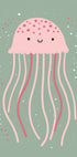 Cute Jellyfish Illustration Plakat - Posterbox.dk