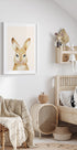 Cute Watercolor Bunny, Animal Nursery Print Plakat - Posterbox.dk