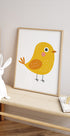 Cute Yellow Bird Illustration Plakat - Posterbox.dk