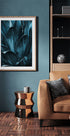 Dark Blue Agave Leaves Plakat - Posterbox.dk
