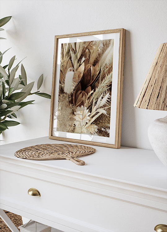 Delicate Dried Flowers Bouquet  Plakat - Posterbox.dk