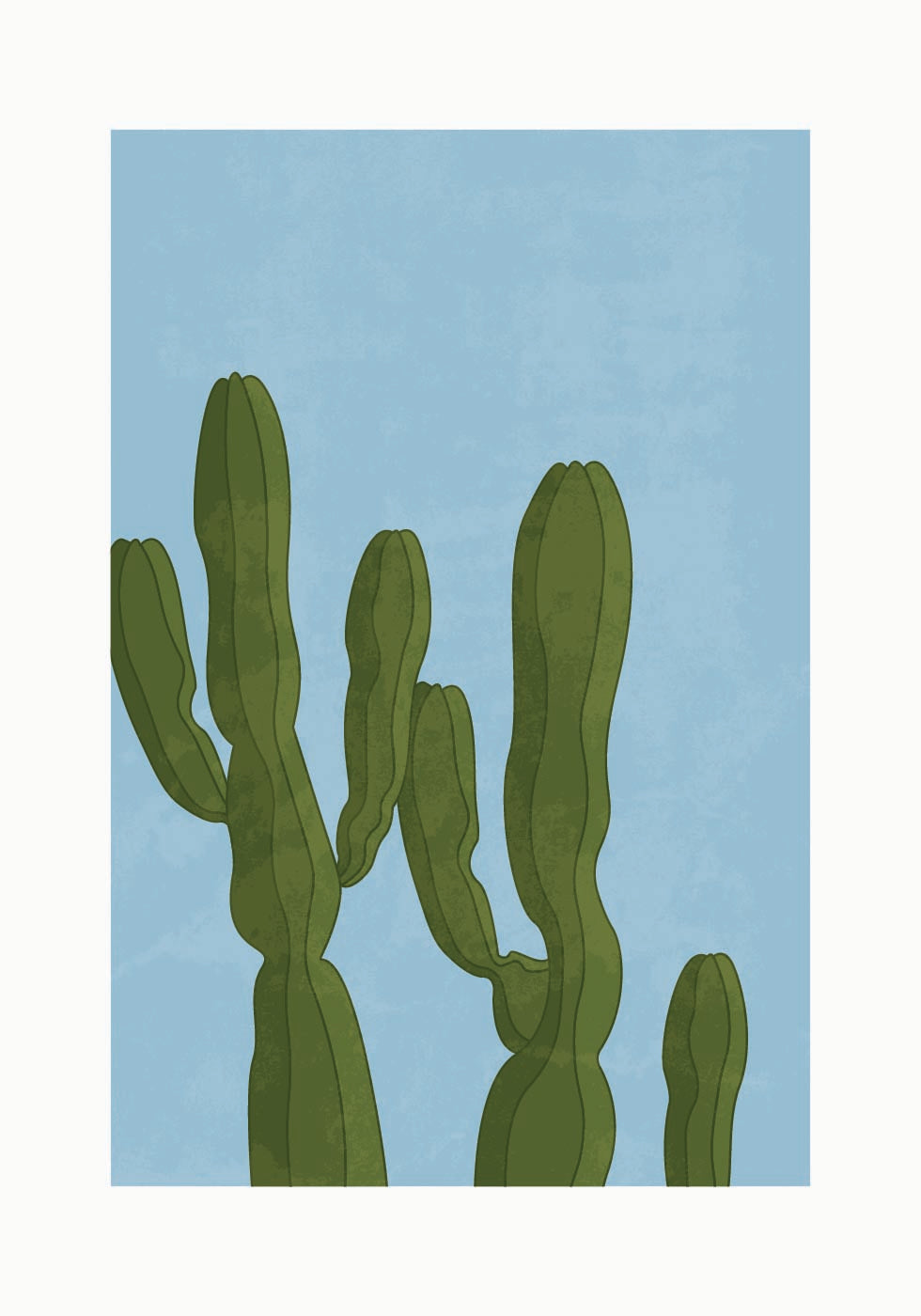 Desert Growth, Cactus Silhouettes Plakat - Posterbox