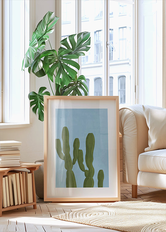 Desert Growth, Cactus Silhouettes Plakat - Posterbox