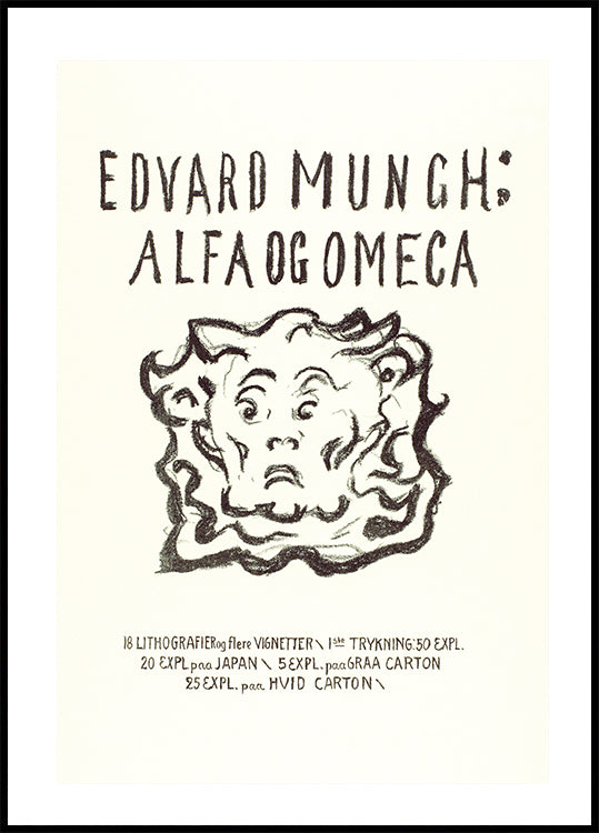 Edvard Munch: Alpha and Omega lithograph Plakat - Posterbox.dk