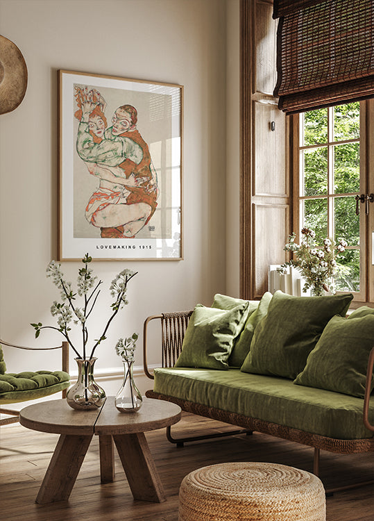 Egon Schiele Lovemaking 1915 Plakat - Posterbox.dk