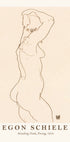 Egon Schiele, Standing Nude Facing Plakat - Posterbox.dk