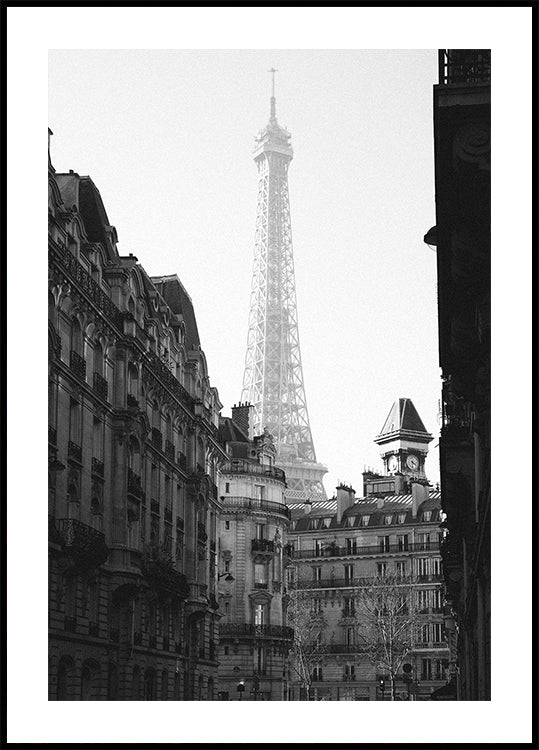 Eiffel Tower Paris Black & White Plakat - Posterbox