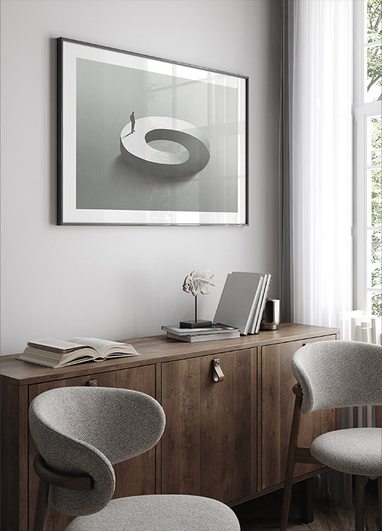 Endless Path, Surreal Loop Structure Plakat - Posterbox.dk