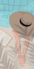Enjoy the Moment 2, Summer Poolside with Book and Hat Plakat - Posterbox