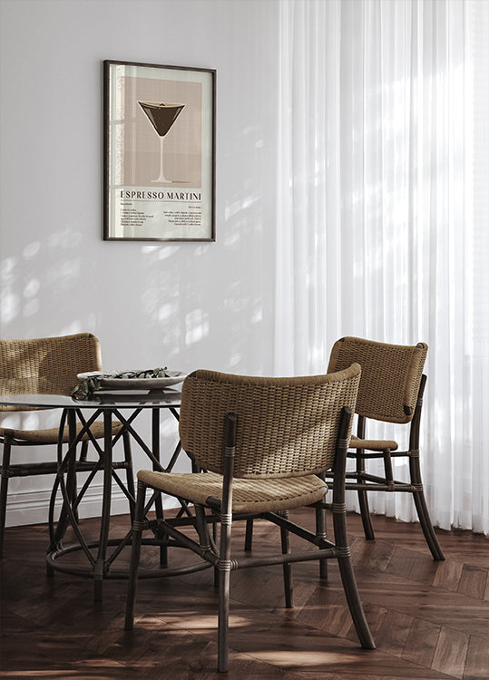 Espresso Martini Recipe Plakat - Posterbox.dk