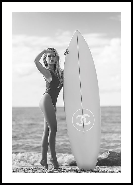 Faahion Surfboard in Style Plakat - Posterbox.dk
