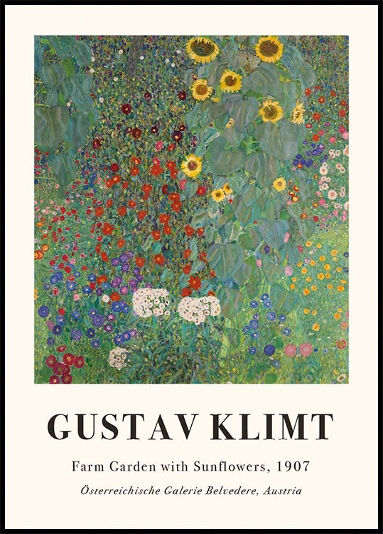 Farm Garden with Sunflowers Plakat - Posterbox.dk