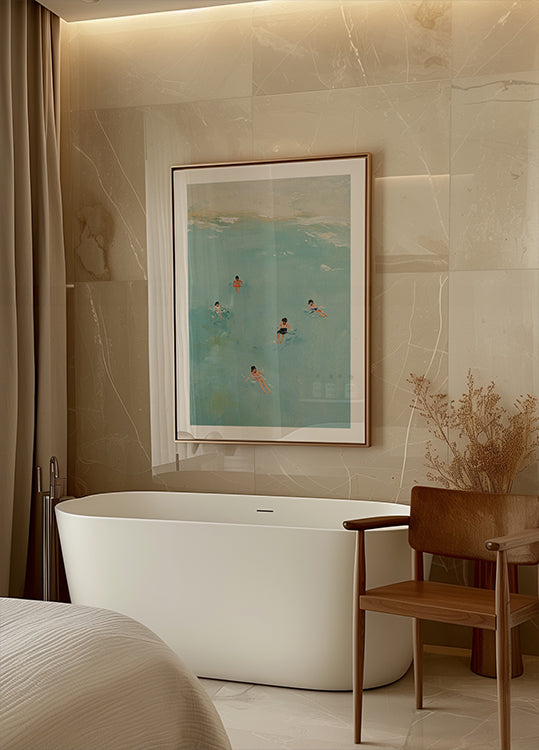 Floating in Aqua Waters Plakat - Posterbox.dk