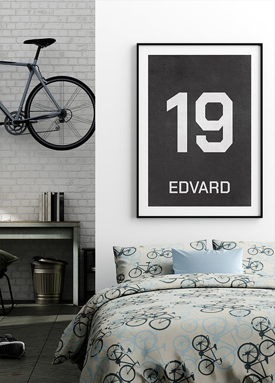 Football Number Plakat - Posterbox.dk