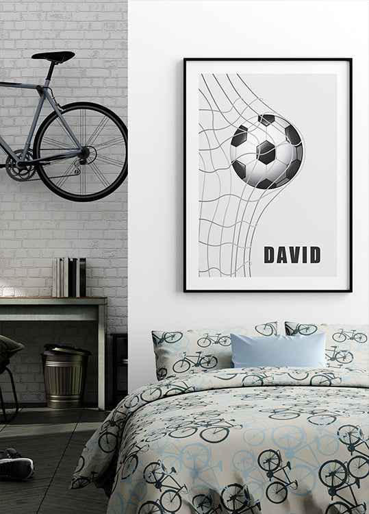 Football, Personalized Name Print Plakat - Posterbox.dk