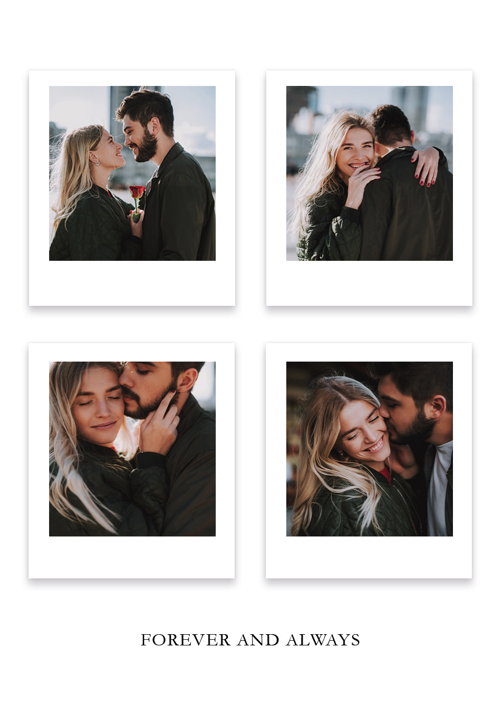 Forever and Always Couple Collage Plakat - Posterbox.dk