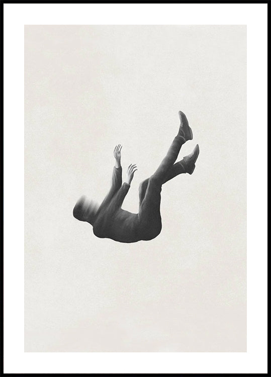Free Falling, minimalist surreal Plakat - Posterbox.dk